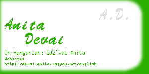 anita devai business card